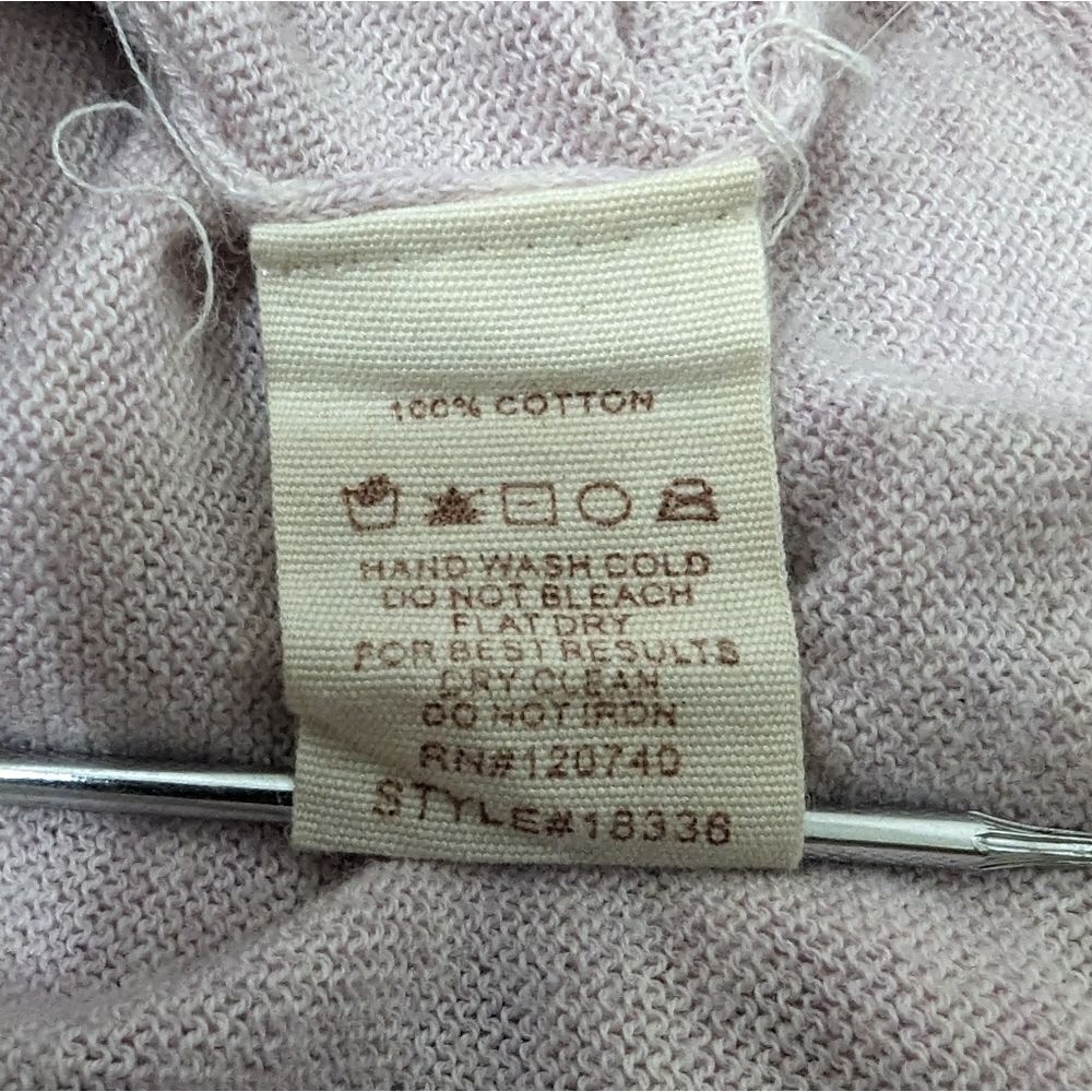 Hem & Thread Pink Thin Long Sleeve Knit Sweater Size Small E - Picture 3 of 7